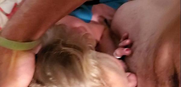  Sexy Blonde Mom Sucking Sons Cock